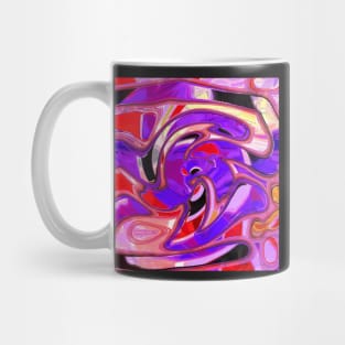 Purple, blue and red with black Mug